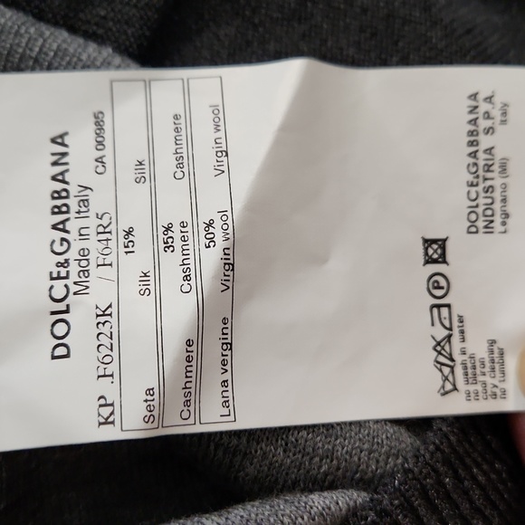 Nwt Dolce & Gabbana Cashmere & Silk Vneck Sweater - Picture 12 of 14